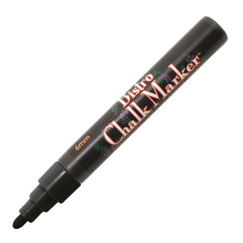 Marvy Bistro Chalk Marker, Black Bullet Tip ( 480-1) - 6/pk
