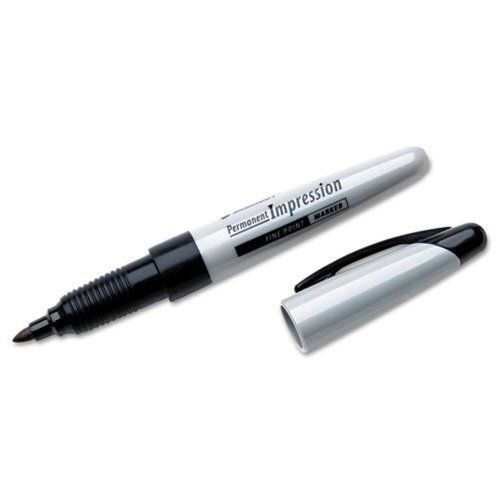 Skilcraft Permanent Impression Fine Tip Marker - Black Ink - 12 / (nsn5194372)