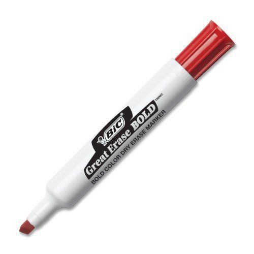 Bic great erase dry erase marker - bold marker point type - chisel (dec11rd) for sale