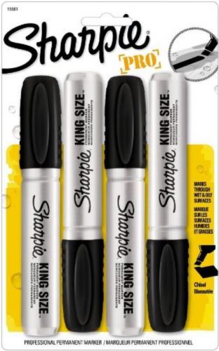 New sharpie 1883338 king size permanent marker, black, 4-pack for sale