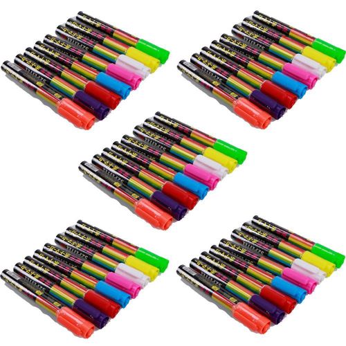 5PCS Highlighter Fluorescent 8x Colors Liquid Chalk Marker Pen LED Writing Board