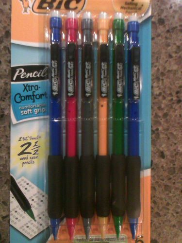 BIC, Mechanical Pencils, Soft Grip, 0.7mm, #2, (6),  Xtra-Comfort, #1 Selling