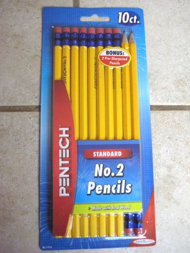 Pentech No. 2 Standard Size Pencils Made with Real Wood 10 ct. 71010