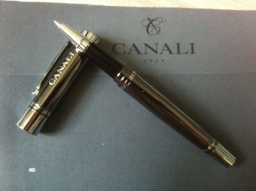 Canali Stainless Steel Golden Brown Champagne Brown Rollerball Pen