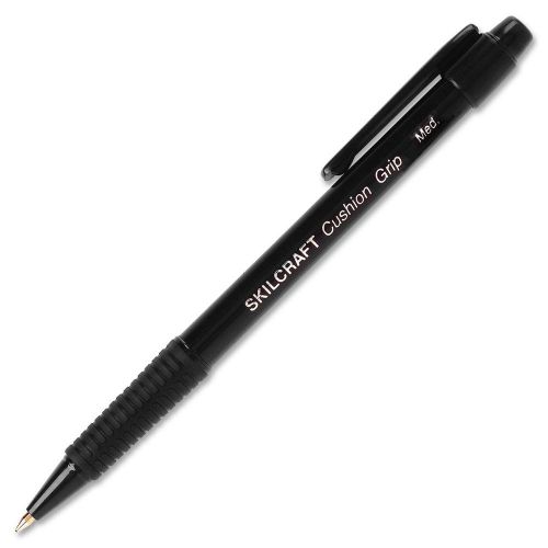 Skilcraft retractable cushion grip ballpoint pen - black ink - 12 / (nsn4244865) for sale