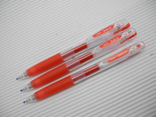 5pcs NEW Pilot LJU-10F retractbable Juice 0.7mm gel ink/ball point pen RED