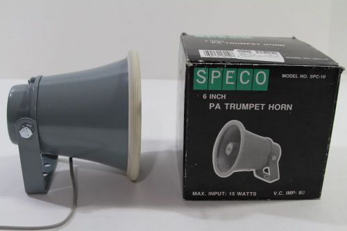 Speco spc-10 diameter 6 inches 15watt 8ohms pa trumpet horn for sale