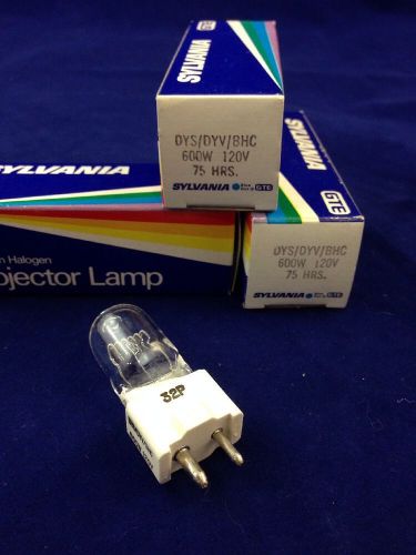 Projector Light Bulbs DYS/DYV/BHC 600W 120V Tungsten Halogen Lamp Lot of 3