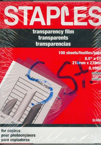 Staples Transparency Film 100 Sheets