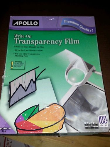 write on transparency film apollo 100 sheets