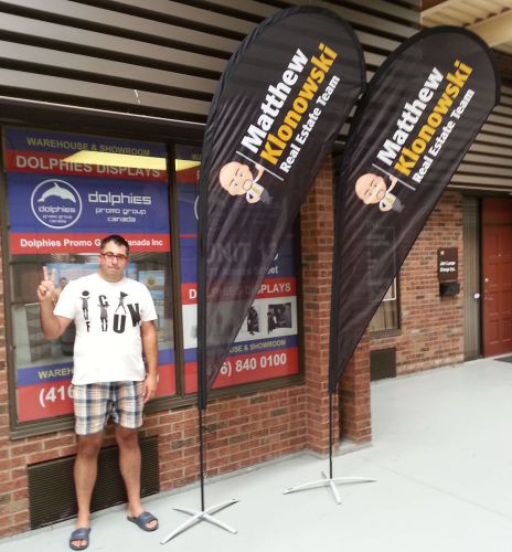 PRO 15&#039; FLAG Event Tension Fabric Pop Up Banner Booth Sign Stand +GRAPHICS +BASE