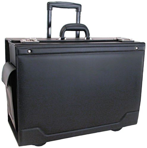 Stebco 341626 wheeled catalog case leather trim black for sale
