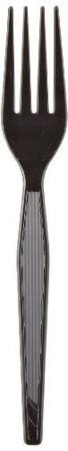 Dixie FH517 Heavy Weight Polystyrene Fork, 7.13&#034; Length, Black (Case of 1,000)