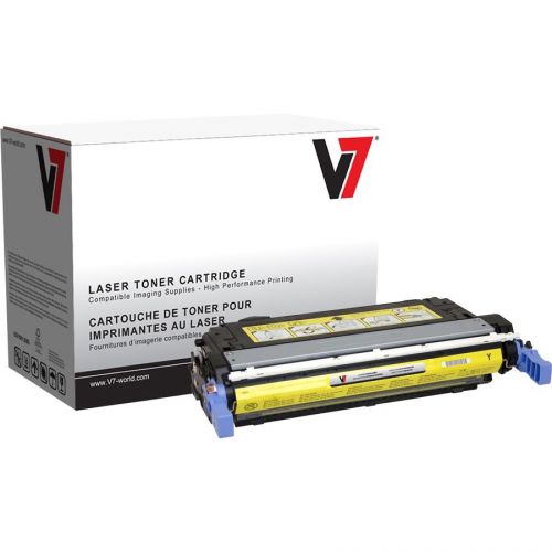 V7 Yellow Toner Cartridge for HP Color LaserJet 4700 Laser 10000 Page