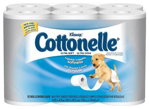 Kimberly-Clark Kleenex Cottonelle 12456 Ultra Soft Bath Tissue  4-3/16&#034; Length x