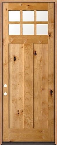3080 Knotty Alder Exterior Craftsman Door With Shelf Krosswood Doors KA.550