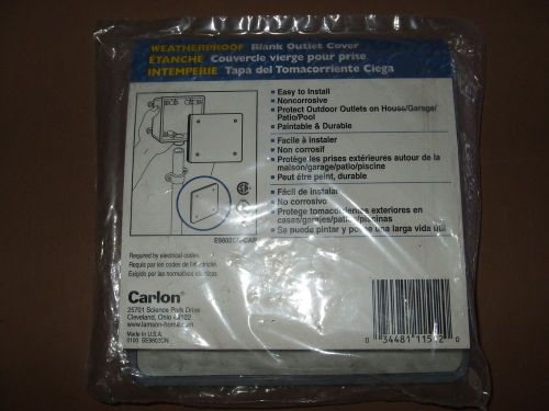 Carlon E9802CN-CAR Weatherproof Nonmetallic Blank Junction Box Outlet Cover gry