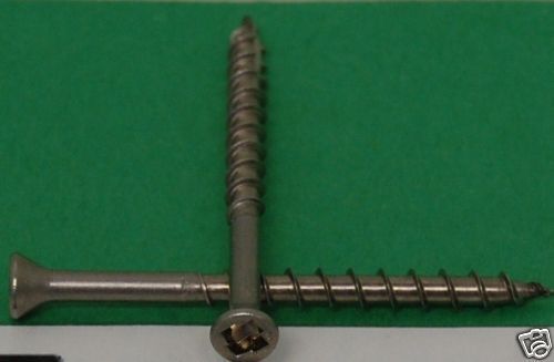 Stainless steel trim head deck screws #8 x 2-1/4&#034; type 17 point  lox qty ( 500 ) for sale