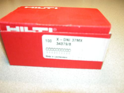 HILTI X-DNI 37MX - 100 PCS. - MODEL # 34379/8 - NEW IN THE BOX