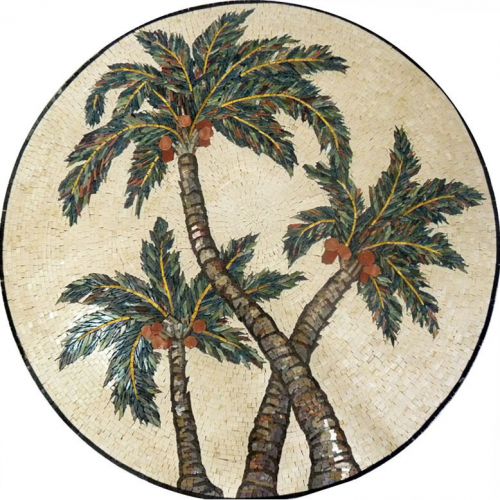 Palms Medallion Mosaic