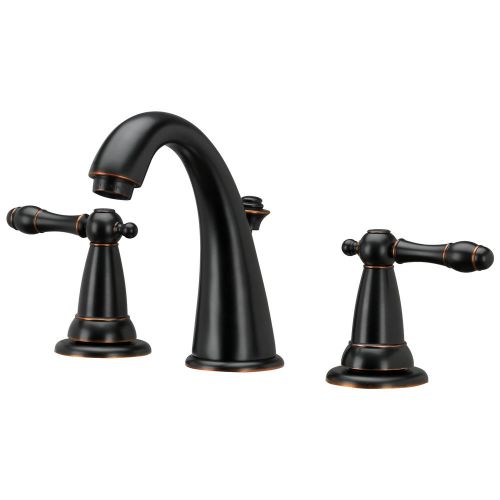 New Aqueous Brushed Bronze Contemporary Bath Sink Faucet Solid Brass &amp; Drain Kit