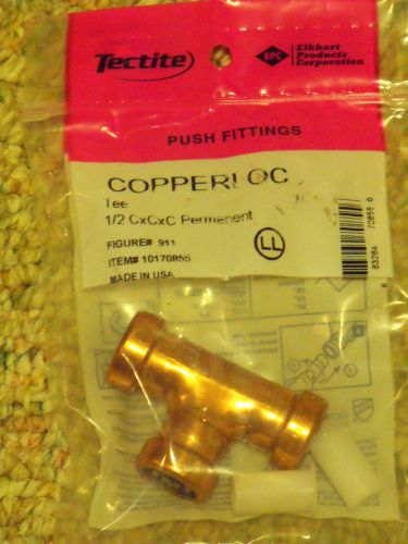 Gatorbite copperloc tectite 1/2&#034; inch x 1/2 x 1/2 push tee t new for sale