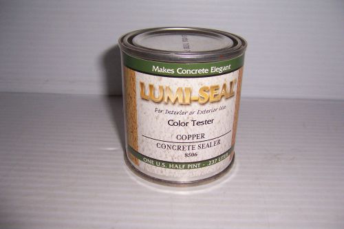 Lumi-seal concrete sealer paint 1/2 pint copper 8506 great 4 concrete crafts new for sale