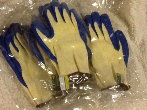 5 new pair mens xlarge size rubber  dipped knitted work gloves for sale
