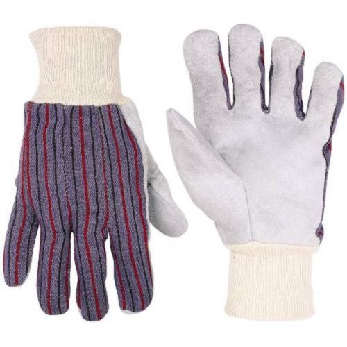 Lthr Palm Gloves W/Knit Wrist 2036 CUSTOM LEATHERCRAFT Gloves 2036 084298203602