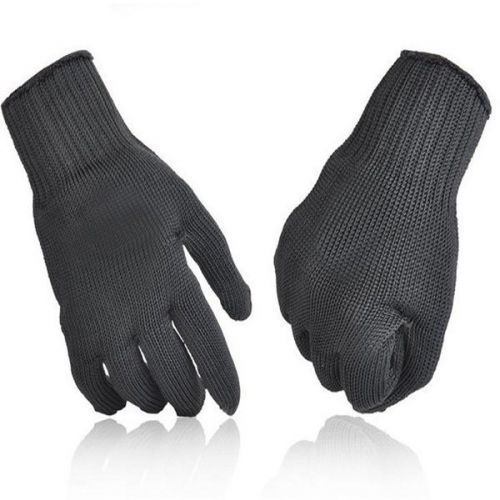New stainless steel wire working protective gloves black abrasion gloves a pair for sale