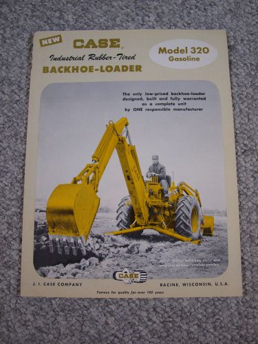 Case 320 Tractor Backhoe-Loader Brochure 1957 original vintage near-MINT 6 pages