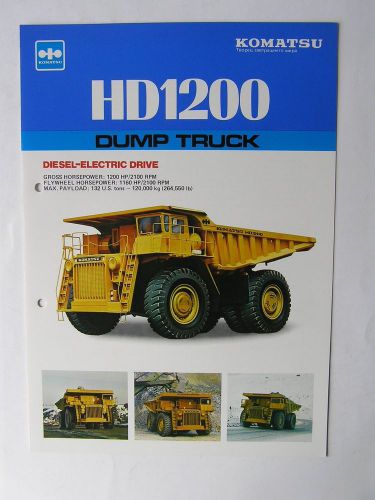 KOMATSU HD1200 Dump Truck Brochure Japan