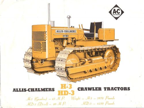 Equipment Brochure - Allis-Chalmers - H-3 HD-3 - Crawler Tractor - 1961  (E1534)