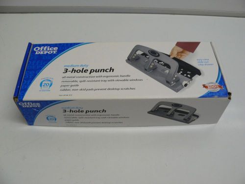 New office depot 546-915 medium duty 3 hole punch for sale