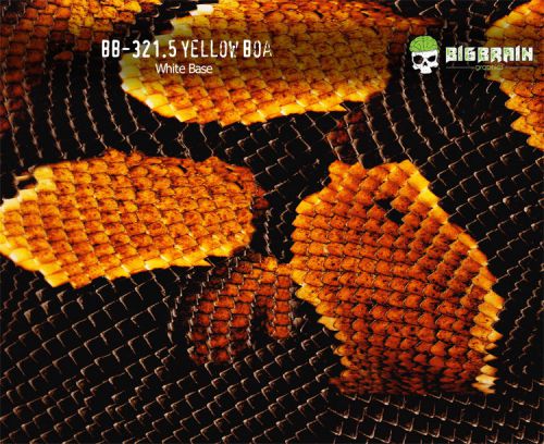 3 meters (10 ft) Yellow Boa Snake Hydrographics Film Water Transfer 50 cm
