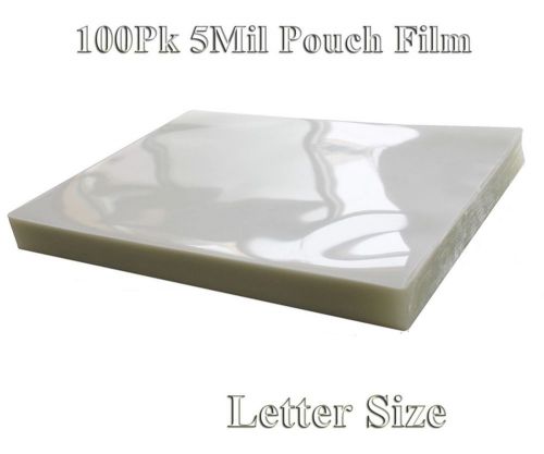 100Pk 5Mil 9x11-12&#034; Letter Size Clear Laminating Pouch Film Thermal Hot Lamintor