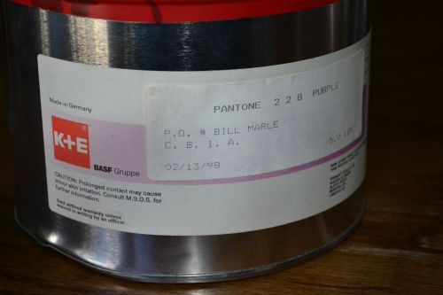 Pantone 228 Purple Printing Ink Kast + Ehinger Sealed 5 lbs Can