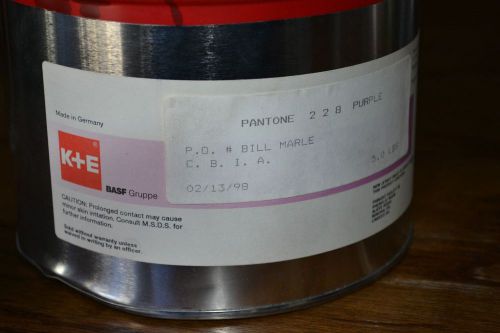 Pantone 228 Purple Printing Ink Kast + Ehinger Sealed 5 lbs Can