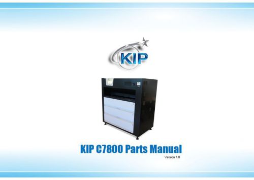 KIP c7800 Parts Manual