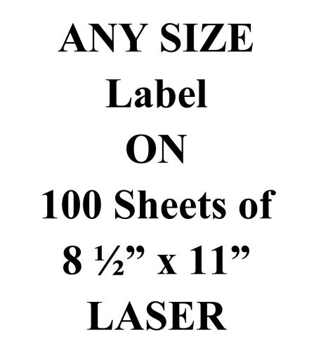 100 Sheets 8 1/2x11 GLOSS CRYSTAL CLEAR LASER LABELS