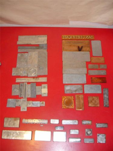 Vintage copper magnesium &amp; steel printers blocks &amp;engraving dies lot of 59 look! for sale