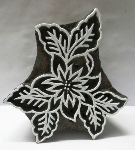 VINTAGE WOODEN CARVED TEXTILE PRINTING FABRIC BLOCK STAMP WALLPAPER PRINT HOT 40