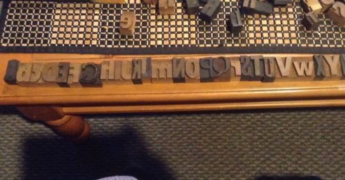 Antique Wood Letters  Mix Fonts &amp; letterpress Full Alphabet