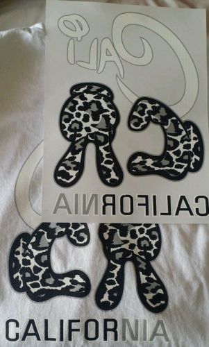 CALIFORNIA REPUBLIC (Cheetah/Disney) 3 PACK - PLASTISOL HEAT PRESS TRANSFERS