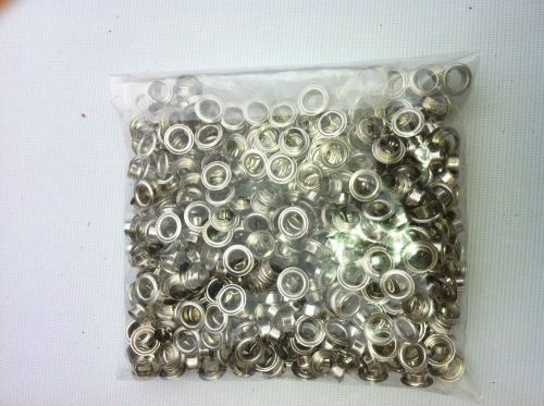 1000  grommets silver metal # 0 1/4 eyelet  with washers for  hand press for sale