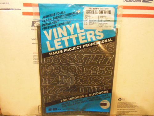 1 inch black vinyl letter &amp; number set (indoor/outdoor)