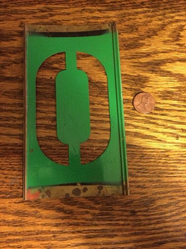 Vintage inter locking  brass stencil letter &#034;o&#034; 3 1/8&#034; by 6&#034; crafting steampunk for sale