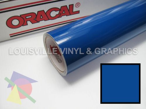1 roll 24&#034; x 5 yds blue oracal 651 sign &amp; graphics cutting vinyl for sale