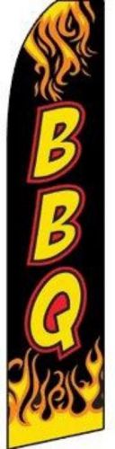 BBQ Barbecue Sign Swooper Bow Flag 15&#039; Advertising Feather Super Banner /Pole b*