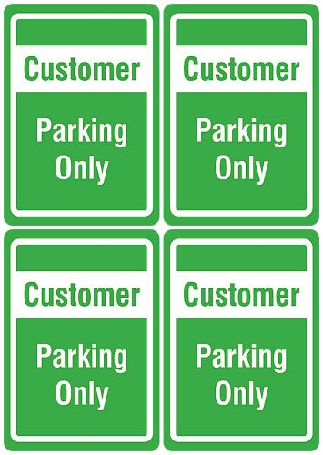 4 Customer Parking Only Signs Shopper Spaces Business Restaurant Lot Private s31